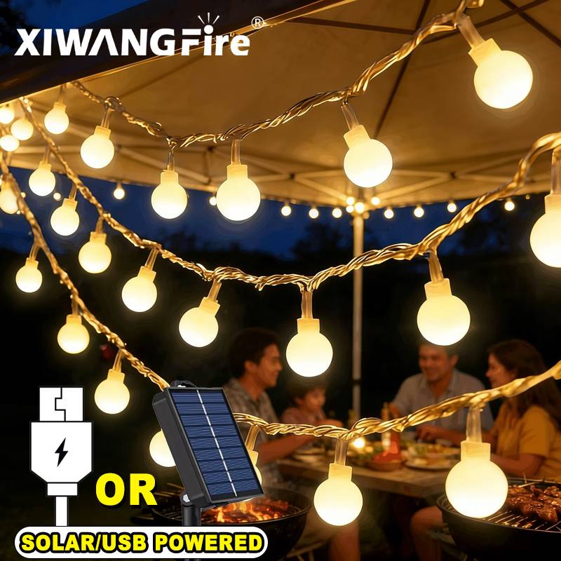 Lighting Decor Room - Luzes de Cordão Solares/USB/Bateria de 3-10M,
