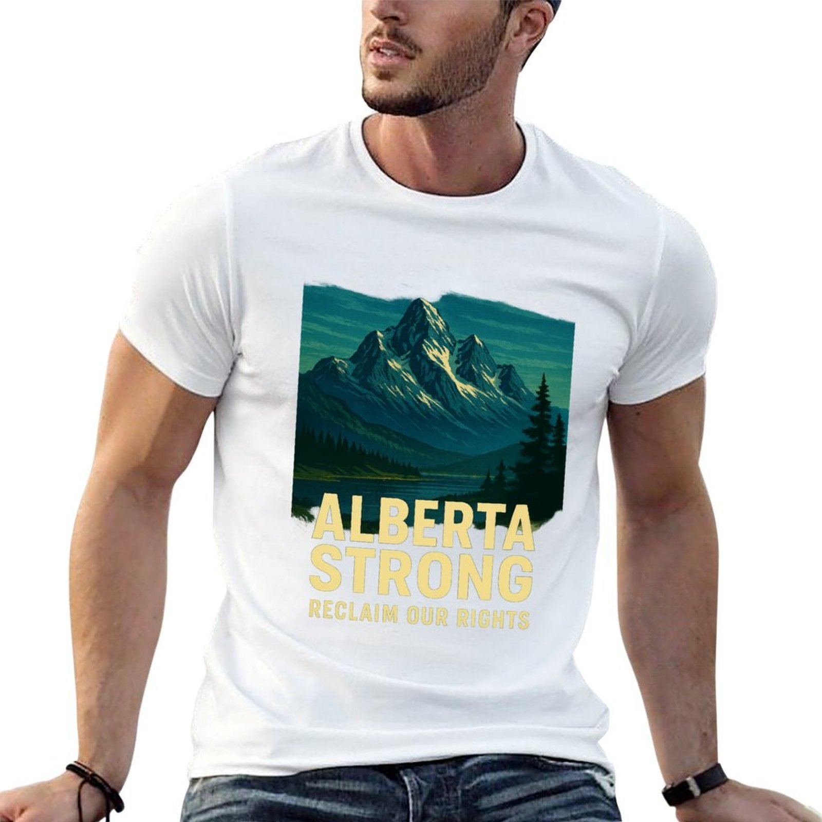 Alberta Lighting & Decor Edmonton Ab - Camiseta Alberta Strong Casual Leve de