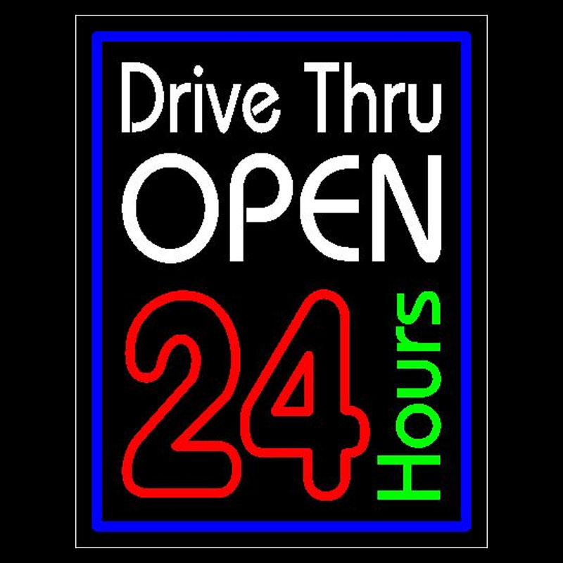 Decor Lighting Opening Hours - Sinal de néon drive através aberto