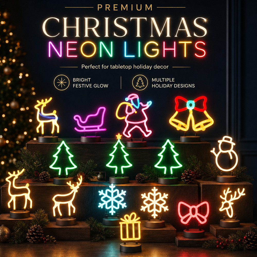 Wall Decor Lighting Tree - Decoração de Natal: Luminária LED Neon