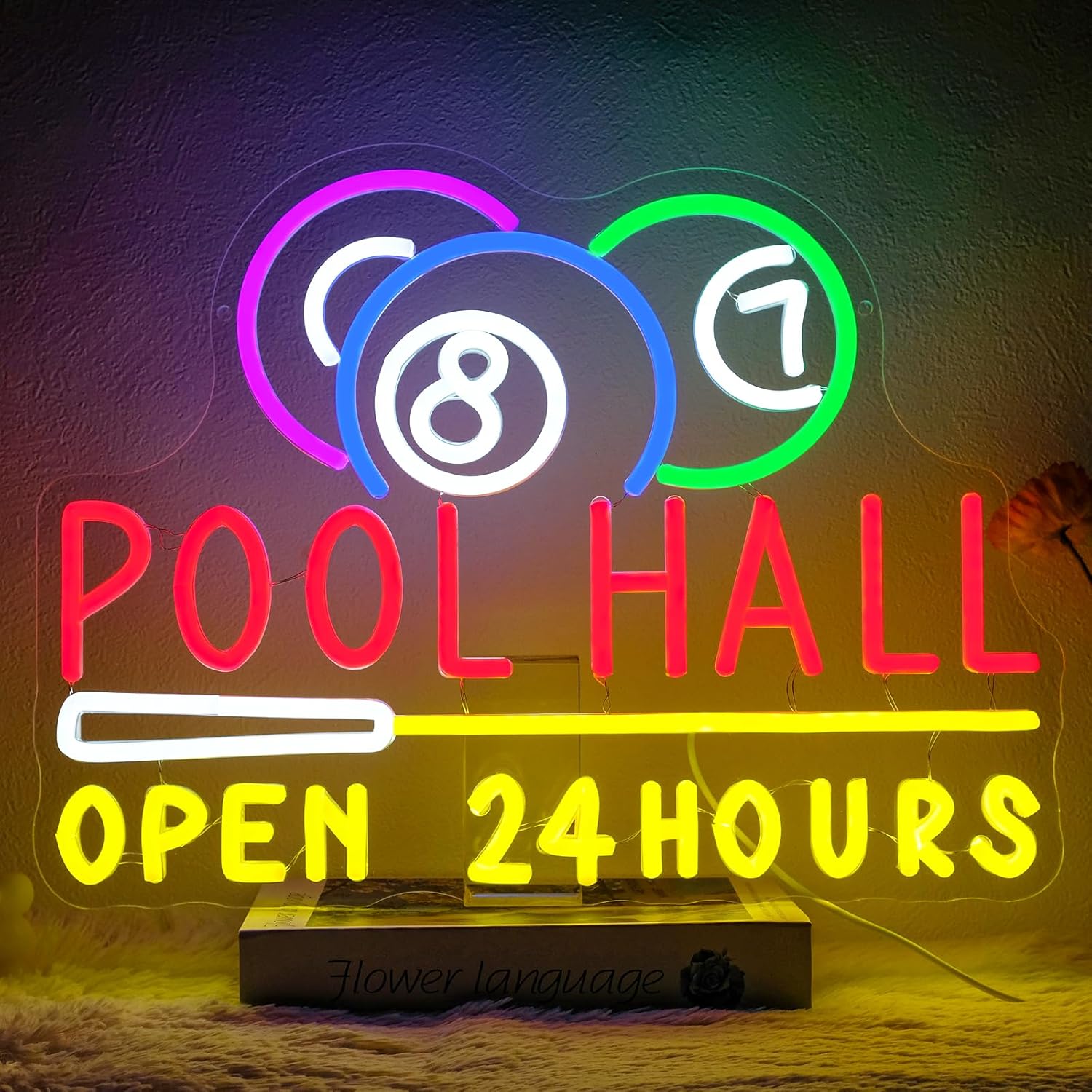 Decor Lighting Opening Hours - Letreiro Neon LED USB para Salão