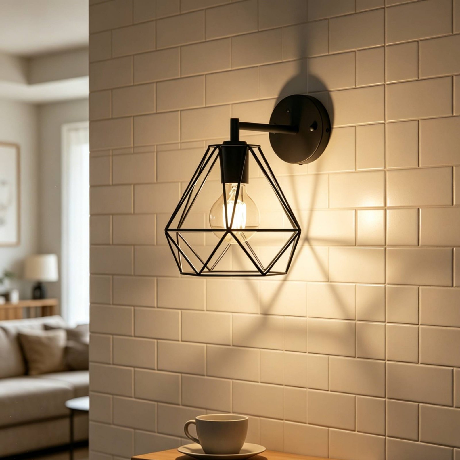 Geometric Lamp Shade - Abajur em Forma de Diamante, Design