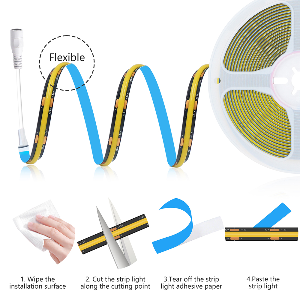 Fita de LED COB 320 LEDs 12V d - Decor Lighting Uk avaliação e preço