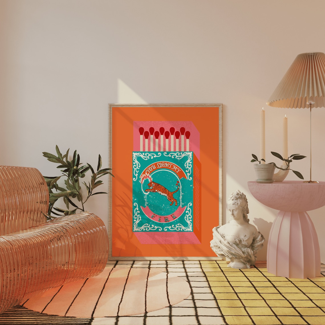 Você acende meu fogo laranja c - Orange Lighting Decor avaliação e preço