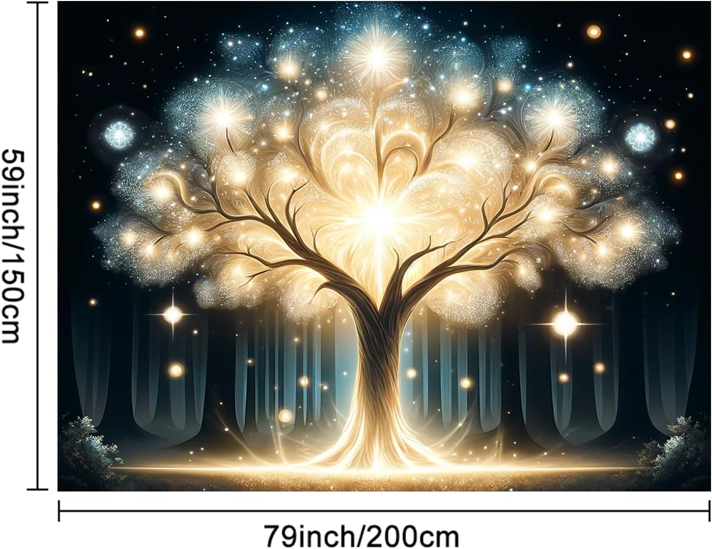 Árvore espírito brilhante uv l - Wall Decor Lighting Tree avaliação e preço