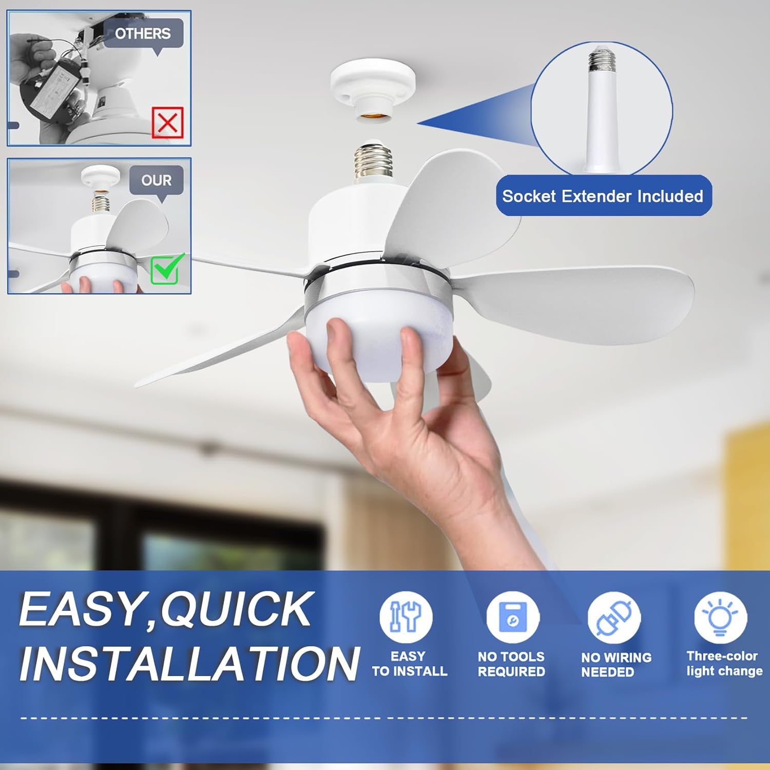 Ventilador de Teto com Luz e C - Lighting Decor Room avaliação e preço