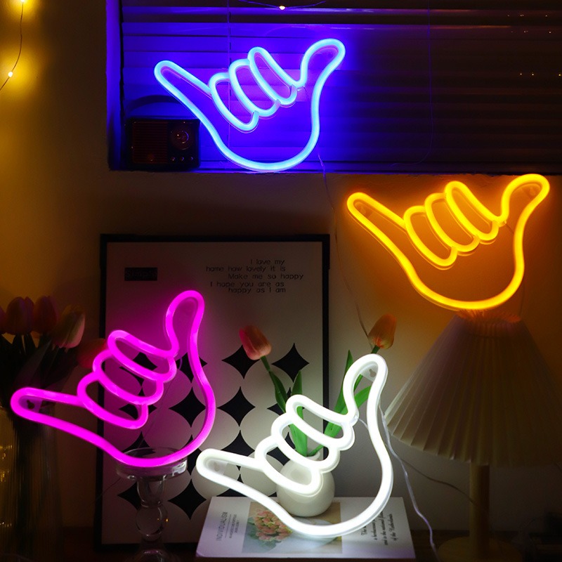 Led sinal de néon paz mão vitó - Ok Lighting Decor avaliação e preço