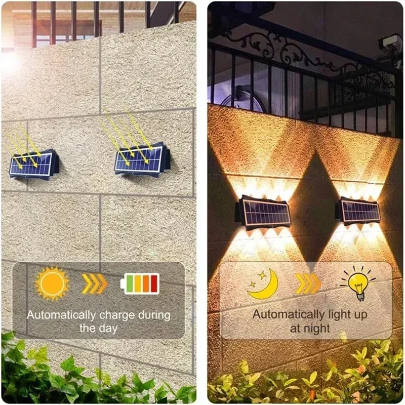 Luzes solares para fora da cer - Garage Lighting Decor avaliação e preço