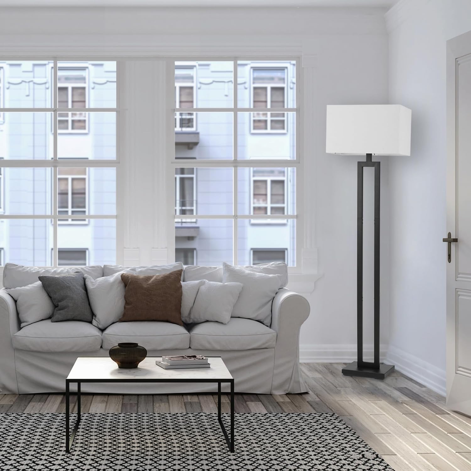 Luminária de Piso de 58'', Aca - Geometric Lamp Shade avaliação e preço
