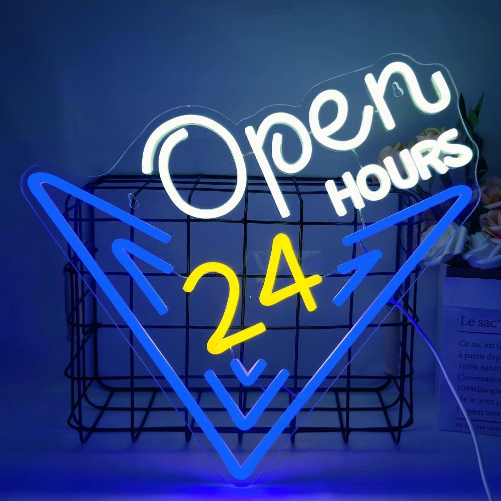 Letreiro Neon Aberto 24 Horas  - Decor Lighting Opening Hours avaliação e preço