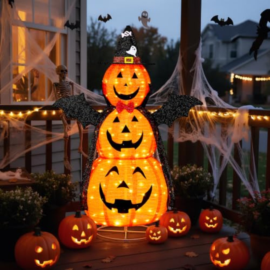 Decorações de Halloween para E - Orange Lighting Decor avaliação e preço