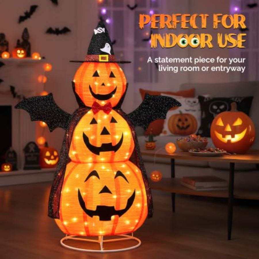 Decorações de Halloween para E - Orange Lighting Decor avaliação e preço