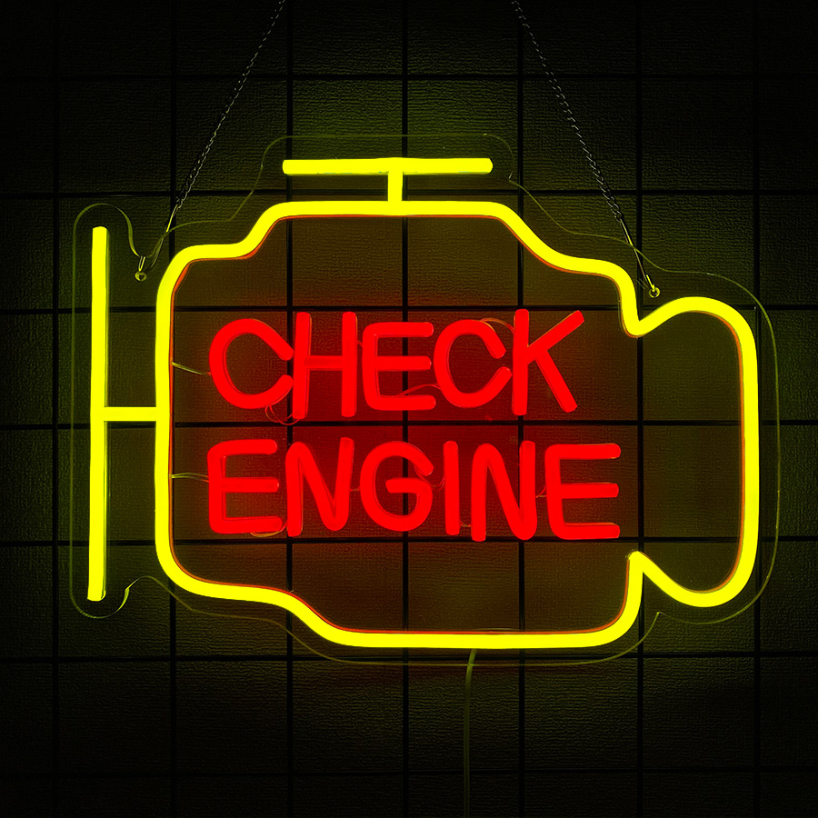 Letreiro Neon 'Verifique o Mot - Garage Lighting Decor avaliação e preço