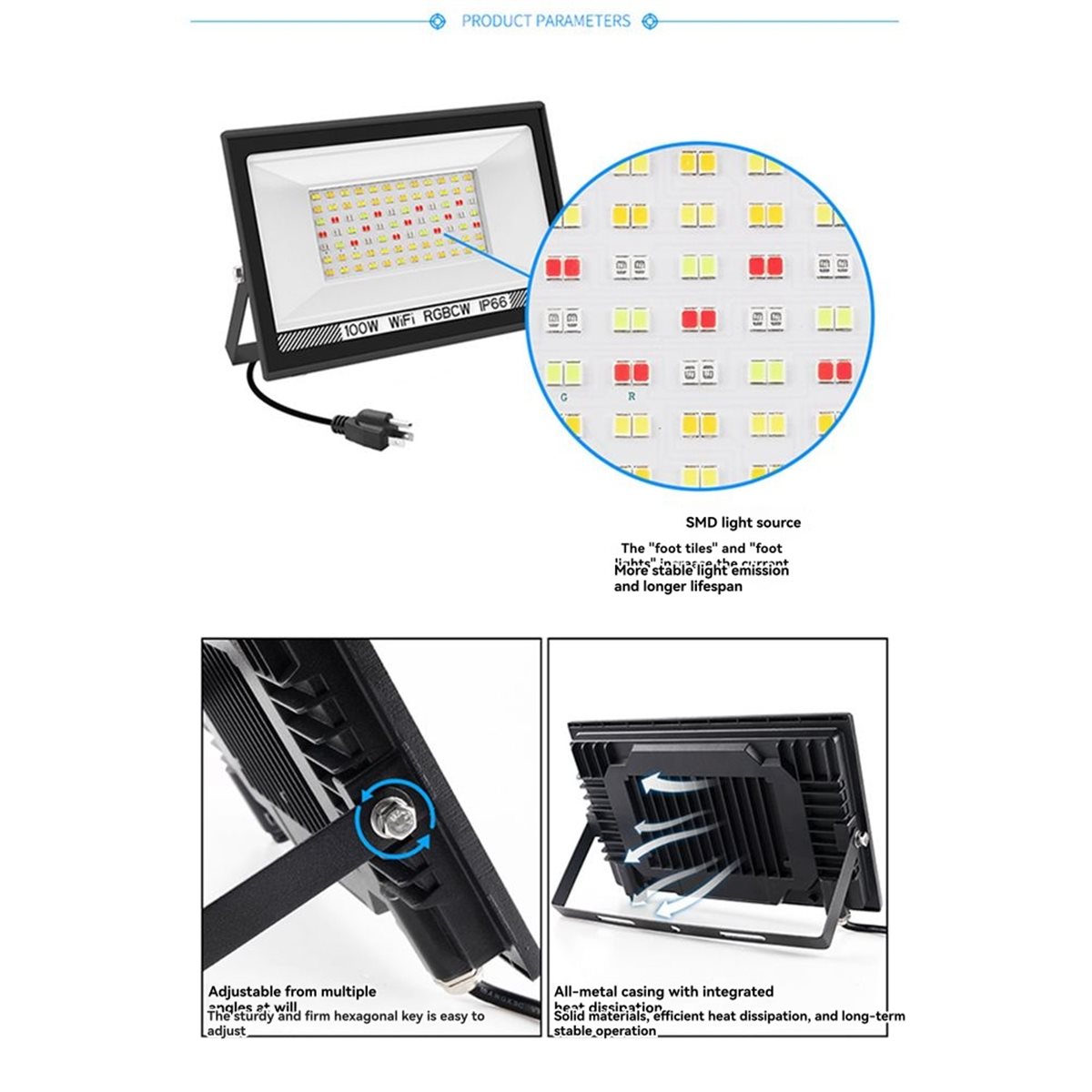 Lanterna LED RGBCW de 100W com - Decor Lighting Uk avaliação e preço