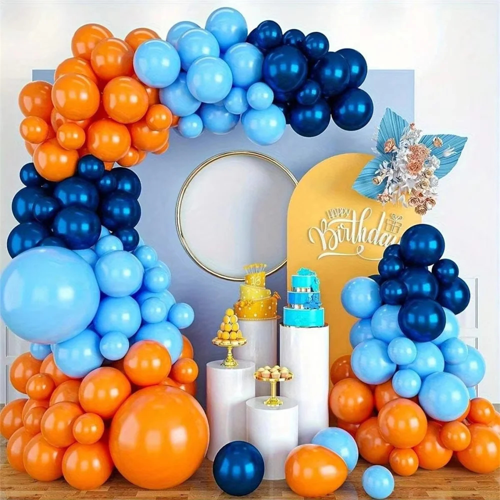 Kit de arco de balões azuis co - Orange Lighting Decor avaliação e preço