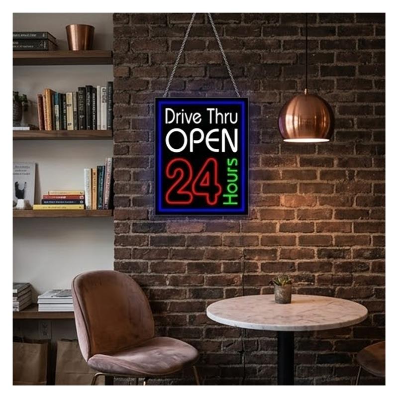 Letreiro Neon Aberto 24 Horas  - Decor Lighting Opening Hours avaliação e preço