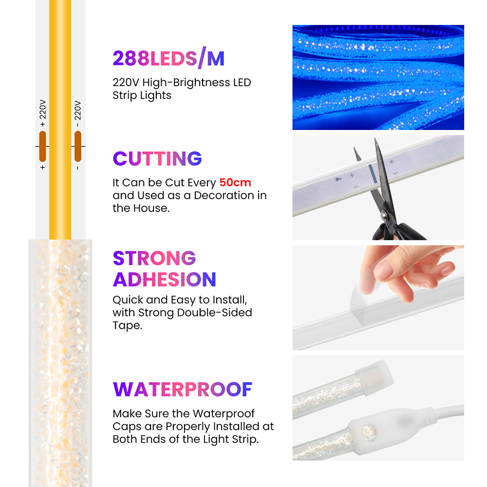 Fita de Neon Tipo Cristal COB  - Decor Lighting Uk avaliação e preço