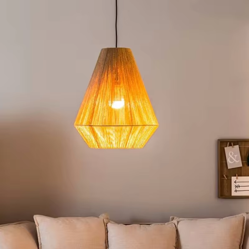 Luminária pendente de vime, es - Geometric Lamp Shade avaliação e preço