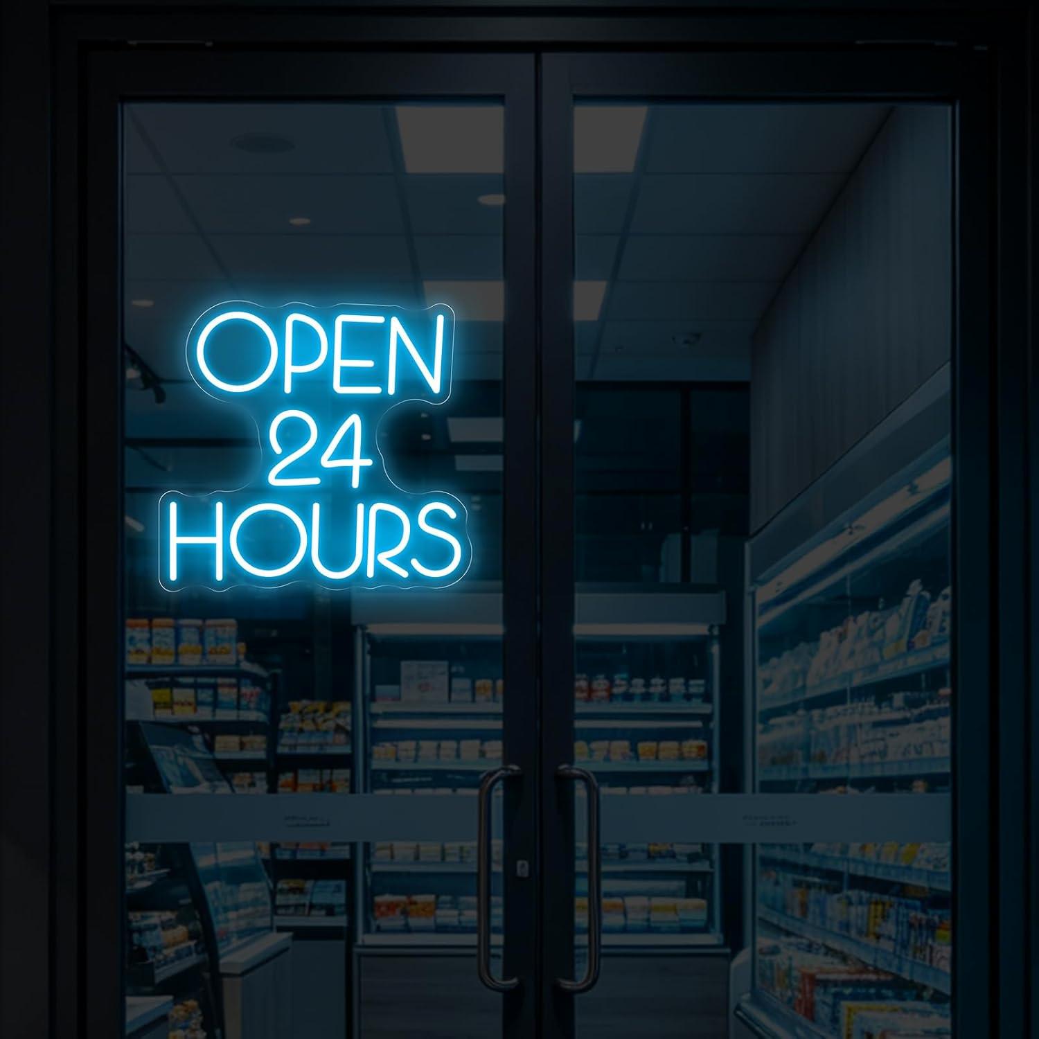 Letreiro Neon Aberto 24 Horas  - Decor Lighting Opening Hours avaliação e preço