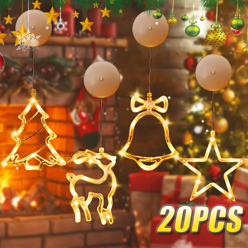1-20 pçs led ventosa de natal  - Wall Decor Lighting Tree avaliação e preço