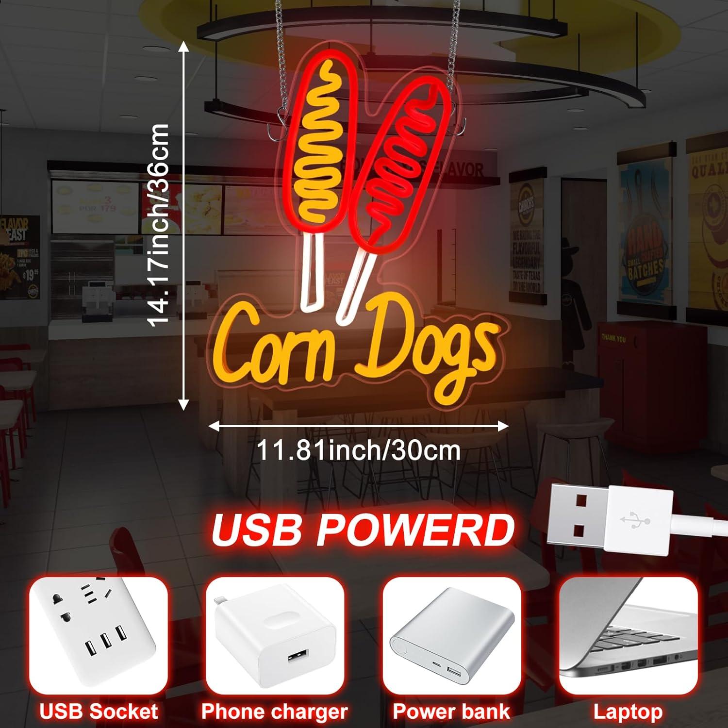 Letreiro Neon Corn Dog: Luzes  - Wedding Lighting And Decor avaliação e preço