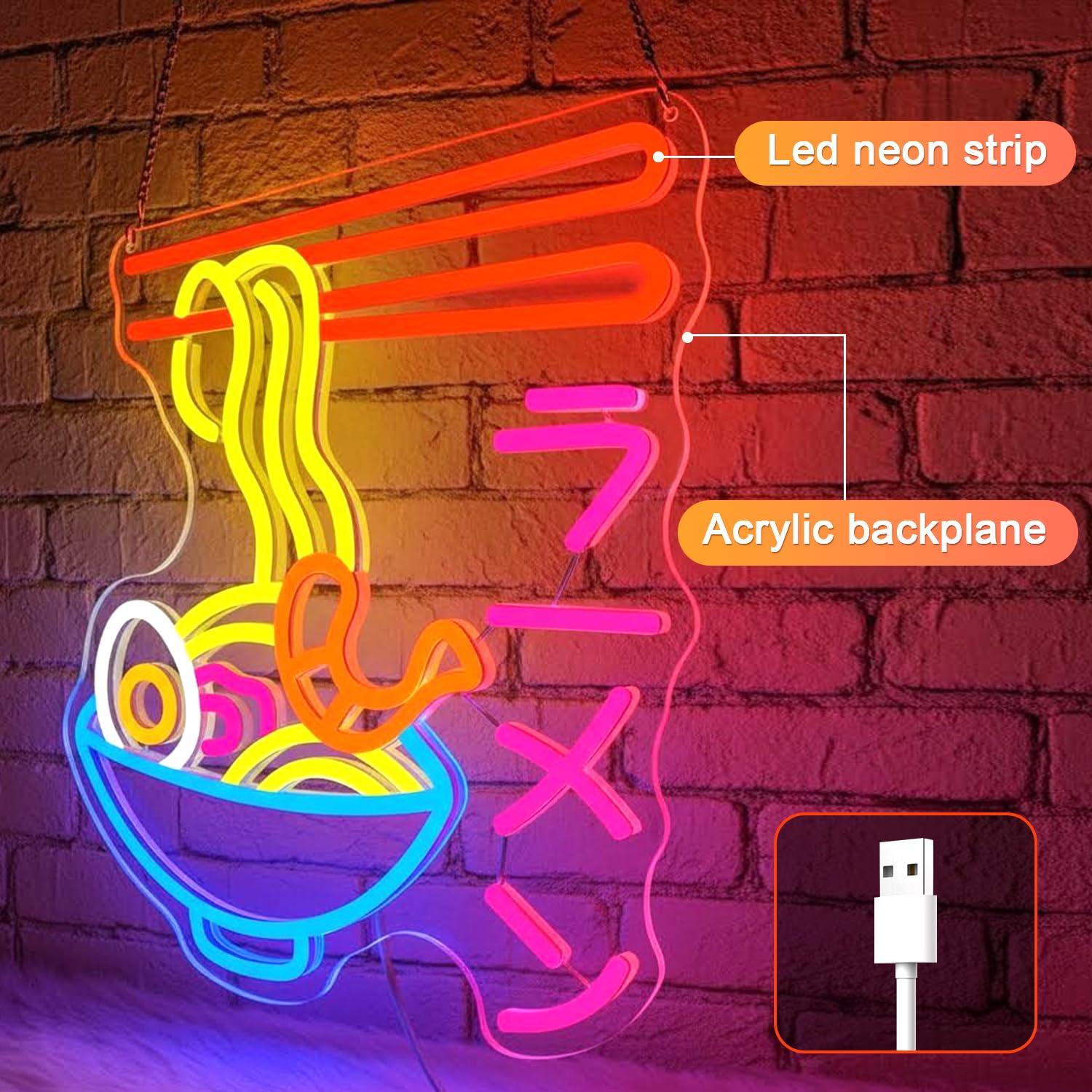 Letreiro Neon de Ramen: Luz LE - Lighting Decor Room avaliação e preço