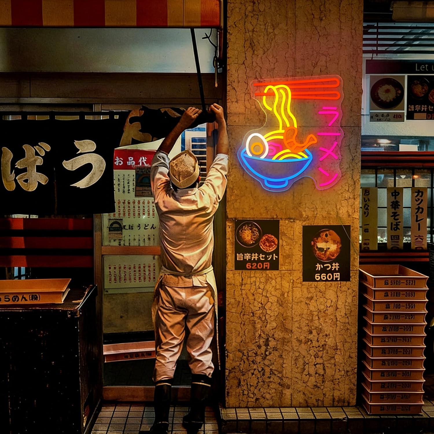 Letreiro Neon de Ramen: Luz LE - Lighting Decor Room avaliação e preço