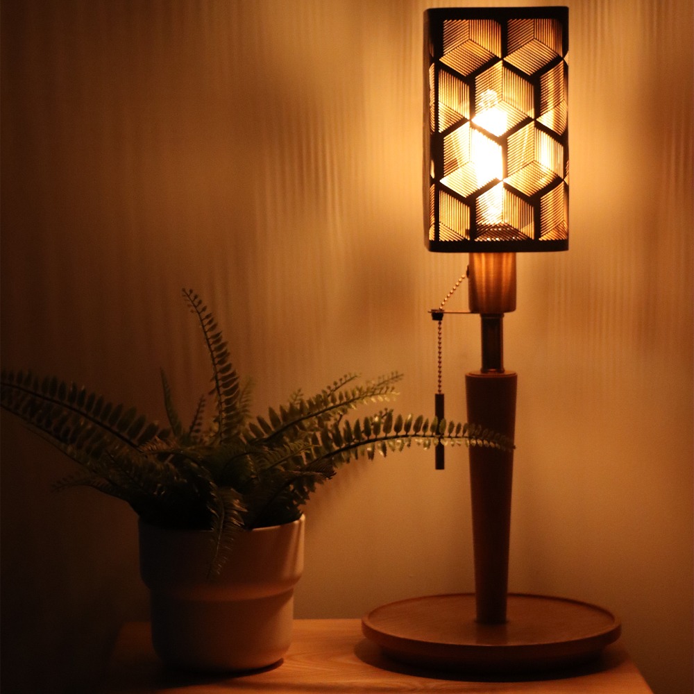 Abajur de ferro moderno com pa - Geometric Lamp Shade avaliação e preço