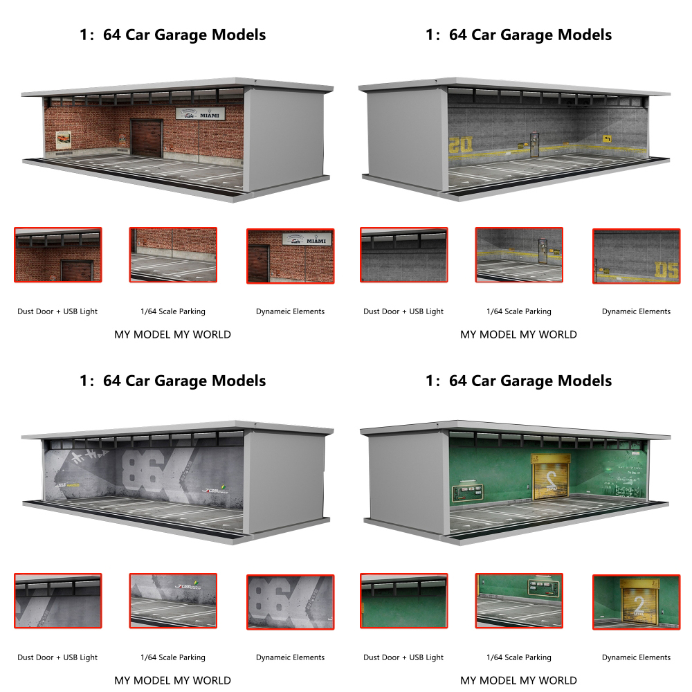 Mais arte 1/64 carro garagem d - Garage Lighting Decor avaliação e preço