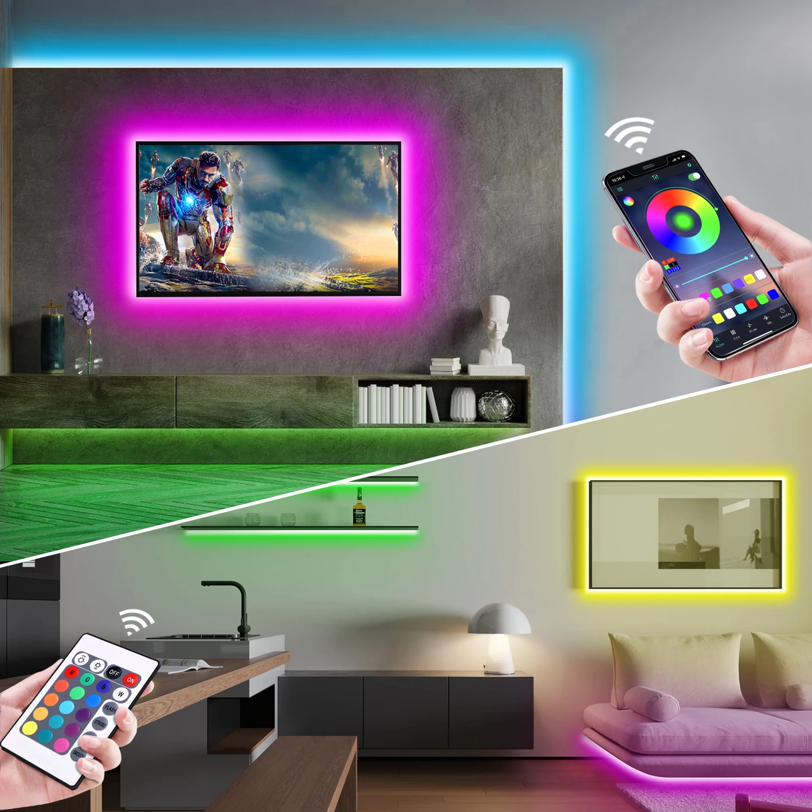 1-5m rgb led neon luz de tira  - Lighting Decor Room avaliação e preço