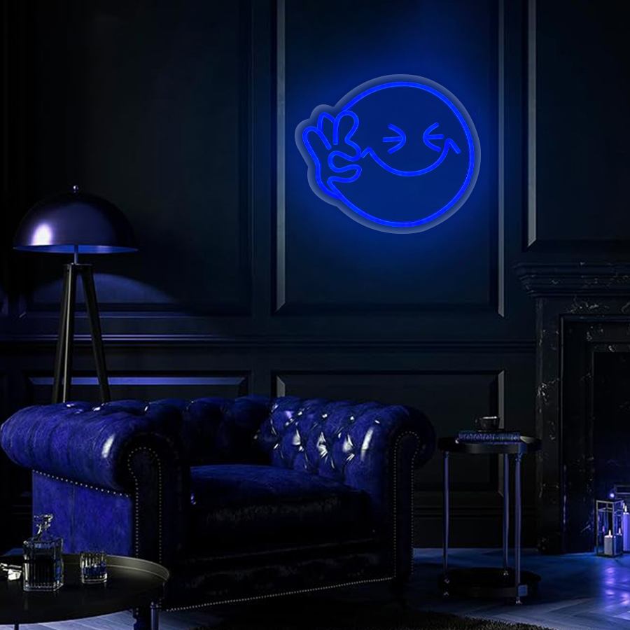 Letreiro Neon Smile OK Hand Az - Ok Lighting Decor avaliação e preço